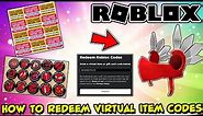 HOW TO REDEEM VIRTUAL ITEM CODES ON ROBLOX (2022)