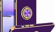 BENTOBEN iPhone 13 Mini Case with 360° Ring Holder, Slim Fit Shockproof Kickstand Magnetic Car Mount Supported Non-Slip Protective Women Men Girls Boys Case Cover for iPhone 13 Mini 5.4", Deep Purple