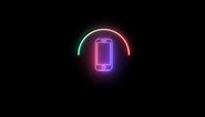 Neon smart phone icon animation Vd1759