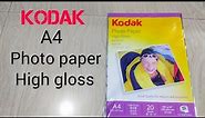 Kodak High gloss photo paper A4 size