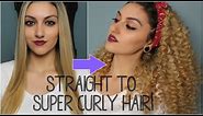 Straight to Super curly hair | Chopstick Tutorial
