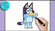 How to Draw Bluey (Step by Step) - Bandit from Bluey #draw #bluey #htdraw