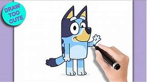 How to Draw Bluey (Step by Step) - Bandit from Bluey #draw #bluey #htdraw