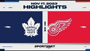 NHL Highlights | Maple Leafs vs. Red Wings - November 17, 2023 - Global Series Sweden