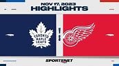 NHL Highlights | Maple Leafs vs. Red Wings - November 17, 2023 - Global Series Sweden
