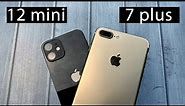 iPhone 12 mini vs iPhone 7 Plus сравнение камер и скорости