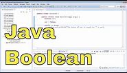 21 - The Boolean Data Type in Java