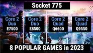 Core 2 Duo E7500 vs E8500 vs Quad Q6600 vs Q9550 = Socket 775 CPUs Comparison in 2023