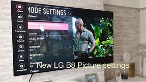 My new LG B8 OLED picture settings