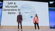 SAP and Microsoft: Generative AI Demo | SAP Sapphire 2023