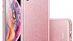 ESR Makeup Glitter Case for iPhone Xs/iPhone X, Glitter Sparkle Bling Cover [Three Layer] for iPhone 5.8 inch (2017 & 2018 Release)(Rose Gold)