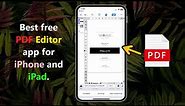 Best free PDF Editor app for iPhone and iPad.