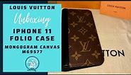 Unboxing LOUIS VUITTON LV iPhone 11 Folio Case Hülle M69577 Monogram Canvas Noir Black NEW EDITION