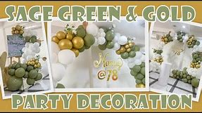 SAGE GREEN AND GOLD PARTY | PARTY DECORATION