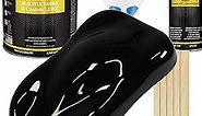 Restoration Shop - Jet Black (Gloss) Acrylic Enamel Auto Paint - Complete Gallon Paint Kit - Professional Single Stage High Gloss Automotive, Car, Truck, Equipment Coating, 8:1 Mix Ratio, 2.8 VOC