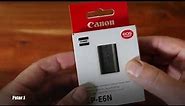 Original Canon LP-E6N Battery unboxing