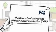 The Role of a Contracting Officer's Representative (COR)