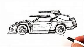 How to draw a Zombie Apocalypse Car