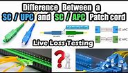 What is the Difference between Green Patch Cord and Blue Patch Cord | SC/UPC vs SC/APC | Loss Detail
