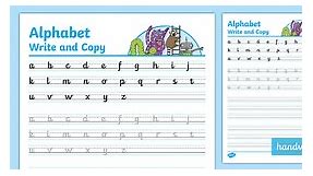 The Journey to Cursive Alphabet Write & Copy Worksheet