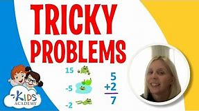 Tricky Problems Worksheets | Math | 1st Grade - Kids Academy