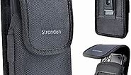 Stronden Heavy Duty Holster for iPhone 15, 15 Pro, 14, 14 Pro, 13, 13 Pro, 12, 12 Pro, 11, XR - Military Grade Nylon Belt Case Rugged Pouch w/Metal Clip (Fits Otterbox Defender/Battery Case only)