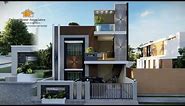 30 FEET DUPLEX HOUSE ELEVATION