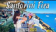 Santorini Greece Fira ( Thira ) 2023, walking tour 4k, with lots of detail shots.