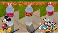 HOW TO MAKE CUSTOM WATER BOTTLE LABELS!!