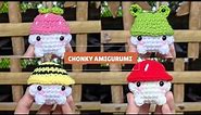 Crochet chonky mushroom with frog hat | Cute and easy amigurumi