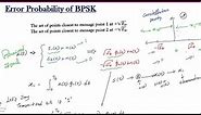 BPSK Probability of Error Derivation | Probability of error analysis in Binary Phase Shift Keying