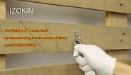 IZOKIN 4Pcs Stainless Steel Heavy Duty Ceiling Eye Hooks pad Eye Plate 2"+ 4Pcs Stainless Steel snap Hook and 8Pcs Screws for Indoor or Outdoor Hanging Hooks