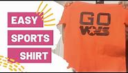 Easy Sports Shirt with Cricut Easy Press + Design Space Templates!