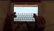 iPad Mini - Keyboard Review - Onscreen typing