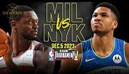 Milwaukee Bucks vs New York Knicks Full Game Highlights | December 5, 2023 | FreeDawkins