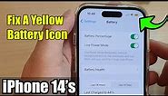 iPhone 14's/14 Pro Max: How to Fix A Yellow Battery Icon