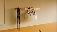 Gold Coat Rack - Mid Century Modern Coat Rack Wall Mounted - White and Gold Towel Hook for Bathroom Decor - Large Wall Hooks for Coats - Brushed Gold Hooks for Hanging Robe, Scarf, Purse & Hat
