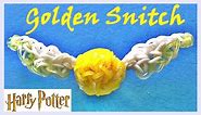 Rainbow Loom Golden Snitch (Harry Potter) Charm - How to make with loom bands