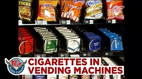 Cigarettes in vending machines next to the Cheezies, 1988