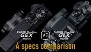 Canon PowerShot G5 X Mark II vs. Canon PowerShot G1 X Mark III: A Comparison of Specifications