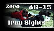 How To Zero AR-15 Iron Sights (HD)