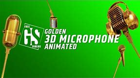 3D Microphones | Full HD Green screen | Royalty free footage