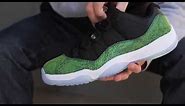 Live Look: Air Jordan 11 Low "Green Snakeskin"