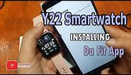 Y22 Smartwatch Installing DaFit support App