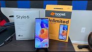 LG Stylo 6 Unboxing and First Boot Up// Boost Mobile