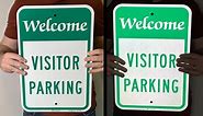 Welcome Visitor Parking 12x18 EG Aluminum Sign