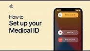 How to set up Medical ID on iPhone and iPod touch — Apple Support