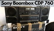 Vintage Sony 90s Boombox CDF-760 Unboxing