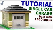LEGO Single Car Garage How To Build Tutorial