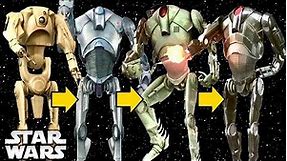 The Evolution of Super Battle Droids During the Clone Wars by the Separatists